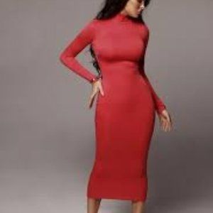 NWT jluxlabel Coral Janessa Double lined Turtleneck Dress - Small